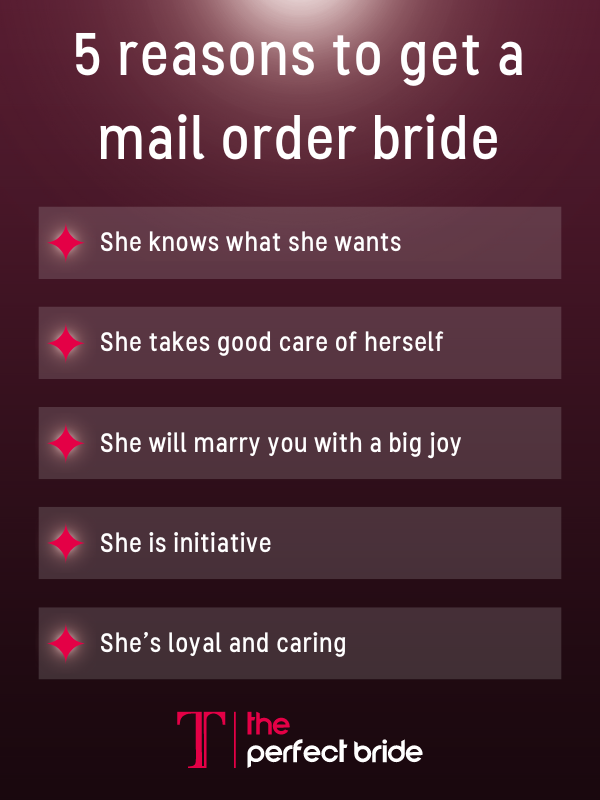 5 reasons to get a mail order bride